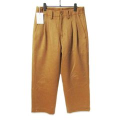 ワコマリアDOUBLE PLEATED CHINO TROUSERS イエロー - メルカリ