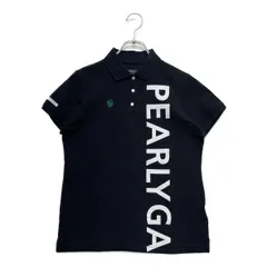 中古 レディース パーリーゲイツ PEARLY GATES 半袖ポロシャツ 1(M) 紺 ネイビー 春夏素材