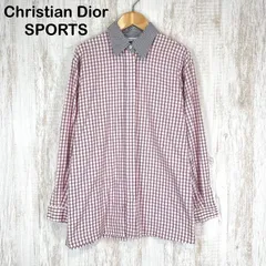 90s Christian Dior SPORTS ヴィンテージ クリスチャンディオール スポーツ チェック 総柄 フライフロント 比翼 コットン 長袖 シャツ マルチカラー