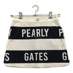 中古 レディース パーリーゲイツ PEARLY GATES スカート 0(S) 紺×白 春夏 ストレッチ  ボーダー