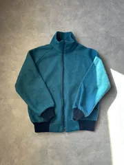 80s L.L.Bean full zip fleece jacket　エルエルビーン　フルジップ　フリースジャケット　ターコイズブルー