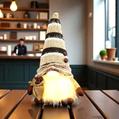 クリスマス ノーム LEDライト 光る 北欧風 サンタ 妖精 人形 オーナメント