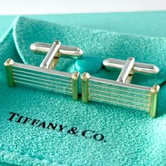 オールドティファニー ボタン コンビ カフス 750 925 WG3fe - メルカリ