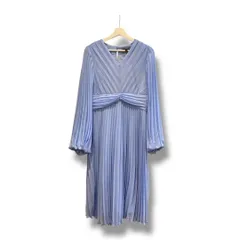 未使用 タグ付き 訳あり BANNNA REPUBLIC バナナリパブリック シフォンプリーツミディワンピース プリーツ 定価24500-  6サイズ 水色 レディース 春 ゴーゴー古着久喜倉庫店 草2705