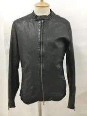 セマンティックデザイン×シェラック semanticdesign×shellac レザージャケット シングルライダースジャケット L 羊革 ブラック 2512WS011