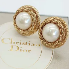 Christian Dior クリスチャンディオール ヴィンテージ イヤリング パール ゴールド 中古