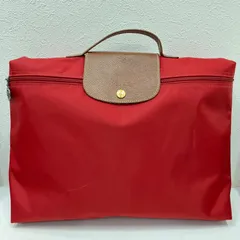 7288　LONGCHAMP　ロンシャン　プリアージュ　レディース　ルプリアージュ　ル・プリアージュ　ブリーフケース　ビジネスバッグ　PCバッグ　パソコンバッグ　ハンドバッグ　仕事用バッグ　レッド　赤　メンズ　ユニセックス