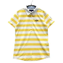 サイズ：S CALLAWAY キャロウェイ  半袖ポロシャツ ボーダー柄 イエロー系 [240101551768] ゴルフウェア レディース ストスト