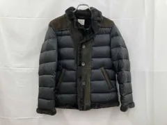 EMMETI エンメティ ムートンダウンジャケット イタリア製 サイズ44 ブラック ダークブラウン 冬