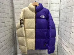 THE NORTH FACE×Supremeコラボ/19AW/Nuptse Jacket/Lサイズ/ベージュ×パープル/ダウンジャケット/ヌプシジャケット/シュプリーム