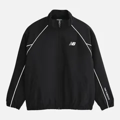 ニューバランス キッズ ジュニア ウーブンジャケット Newbalance 裏起毛 トラックジャケット 140cm 150cm 160cm 子供服 トレーニング スポーツウェア 子ども用  アウター 上着 キッズジャケット  キッズウエア/YJ53171-BK