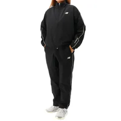ニューバランス 上下セット レディース Newbalance 裏起毛トリコット ジャケット ロングパンツ セットアップ ウーブン トラックスーツ トレーニング スポーツウエア アウター 長ズボン 服/AWJ53171-AWP53171-BK