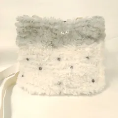 【ハンドメイド】 ショルダーバッグ　ブラック　グレー　ボア