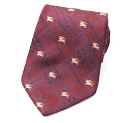 バーバリー シルク ネクタイ チェック ロゴ柄 中古 ABランク