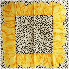 クリスチャンディオール シルク スカーフ イエロー ブラウン クリーム 花柄