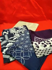 ファッション小物 風呂敷 大判タイプ 綿orレーヨン 5枚セット 中古品 N296