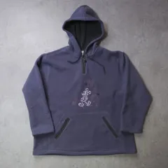 【Disney Store】ハーフジップ／フリースフーディー ミッキー刺繍