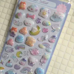 3D ぷくぷくシール　犬 　わんちゃん