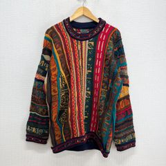 美品 クージー 3Dニット マーセライズドコットン 立体編み L 豪州製