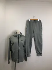 R00589 OAKLEY オークリー グレー ジャージ セットアップ フード付き 長袖 Sサイズ