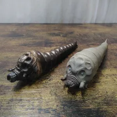 “バンダイ ソフビ 「モスラの幼虫 2体セット」1991年、1995年発行“ H565