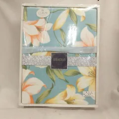 新品 未使用 綿毛布 綿100 花柄 シングル 寝具 ブルー系 肌掛け布団 保管品 掛け布団 140x200 美品 P445