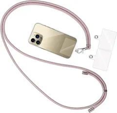 スマホストラップ 首掛け ショルダーストラップ 1本 透明タグパッチ3枚入り 肩