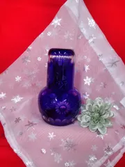 昭和レトロ 切子 工芸品 冠水瓶 水差し 水入れ瓶&グラスセット 美品 箱無し I948