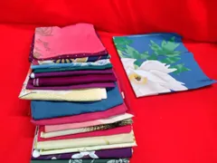 ファッション小物 風呂敷 ナイロン・レーヨン製 和柄 20枚(ふくさ−1枚)まとめ 中古品 P295