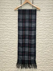 ㊽ Burberrys of LONDON ラムウールチェックマフラー バーバリー ノバチェック 英国製