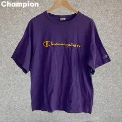 Champion ロゴ Tシャツ 紫 Lサイズ