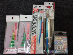 ハヤブサ ジャックアイ エアジャークスケイル FS402 120g ツルギヤ 乱八ゼットン 215g サンマ 【ジグケース付】