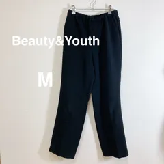 BEAUTY&YOUTH ビューティーアンドユース ダブルクロスストレートパンツ センタープレス キレイめパンツ 通勤コーデ 大人カジュアル ユナイテッドアローズ オフィス M