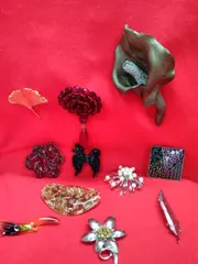 アンティーク レディース ファッション小物 アクセサリー ブローチ スカーフ止め 11点まとめ 中古品 M542