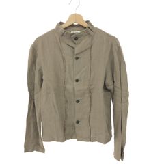 ビームス リネン100 ツイード ハンチントン ジャケット グレージュ 46 