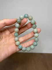 天然石　無処理「希望の石」アマゾナイト ブレスレット10.5㍉17㌢★89★