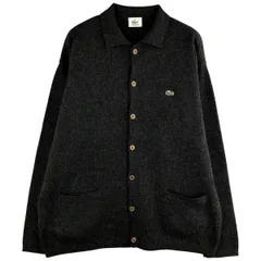 古着 ラコステ LACOSTE 襟付き ウールニットカーディガン スペイン製 6 メンズXL相当/eaa596768