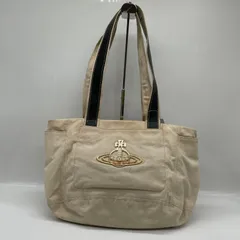 BN7114□VivienneWestwood ヴィヴィアンウエストウッド キャンバス トートバッグ 生成り系 オーブ