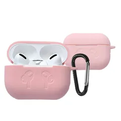 【新着商品】For Airpods 3 ケース Airpods 3 専用 ケース にはカラビナが装備されており紛失防止、傷つきにくい 柔らかなシリカゲル、耐衝撃 超薄型 防水防塵 落下防止（ピンク）