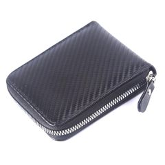 [New Arrival] PU Leather Men's Black Folding Wallet, Perfect as a Gift, Easy to Use, Small, Popular, Folding, Mini Wallet, Compact, Bifold Wallet [HUHUKEEP]