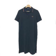 FRED PERRY ブラック ポロドレス 半袖 UK8 ロング丈 - メルカリ