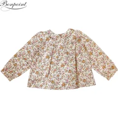 Bonpoint ボンポワン 新品 アウトレット【bp25-3a】3A/95 cm ガール W04XBLW00012 リバティ生地 ブラウス スモック