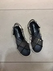 プラダ ブラック ゼリー ストラップ サンダル