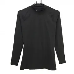 【超美品】アンダーアーマー ハイネックインナーシャツ 黒 ネックロゴグレー HEATGEAR メンズ LG/G/G ゴルフウェア UNDER ARMOUR