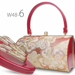 草履バッグセット 振袖 帯地 赤 桜 フリーサイズ w48-6 - メルカリ