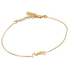 SAINT LAURENT モノグラム チャーム ブレスレット（ローズゴールド