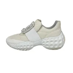 ⭐️極美品⭐️　ロジェヴィヴィエ　ヴィヴ ラン　ビジュー　ファブリックスニーカー ベージュ Woman ヴィヴ ラン ファブリック スニーカー