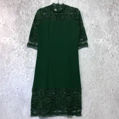 FEIMAN フェイマン ストレッチ レース パーティー ワンピース グリーン Lサイズ □□