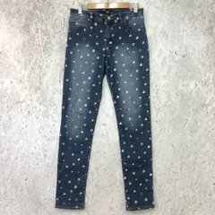 GAP DENIM ギャップ デニム ハート モチーフ ストレッチ スキニー ジーンズ ブルー 160サイズ □□