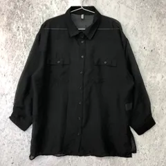 Classical elf クラシカルエルフ きらり、 光沢感。 ゆったり シアー シャツ ブラック Lサイズ □〇